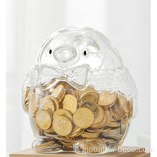 Wooden Piggy Bank custom Penguin animal piggy bank Supplier